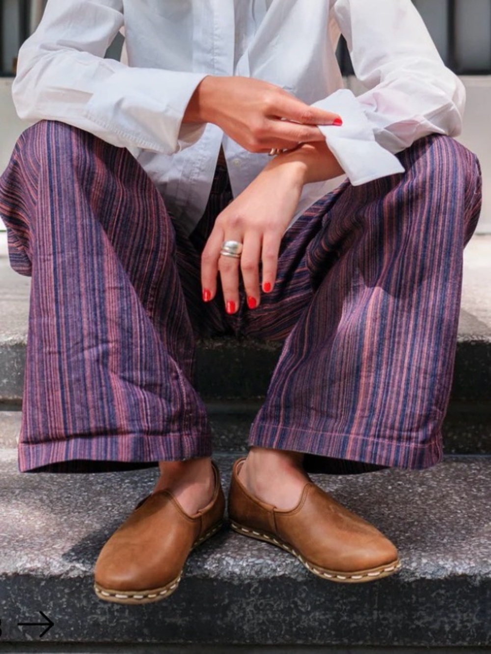 Sabah Tan Slip-On Leather Flats